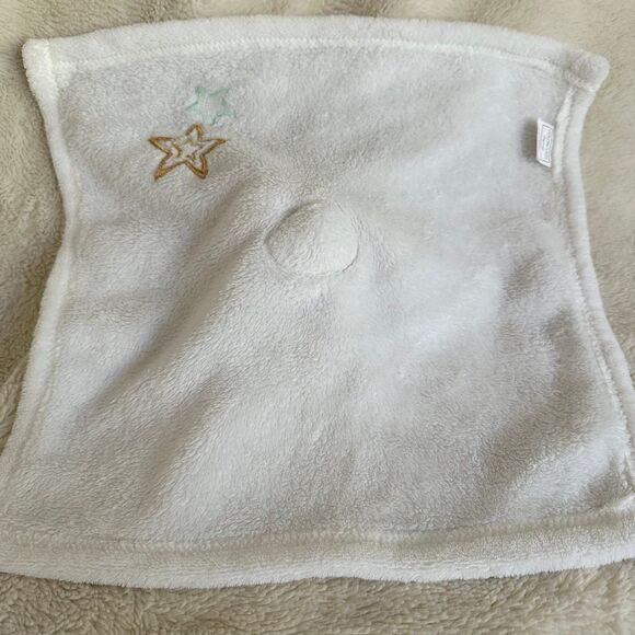 Gold Coast White Bear Lovey Stars 14” Security Blanket Plush Teddy Baby - Picture 5 of 8